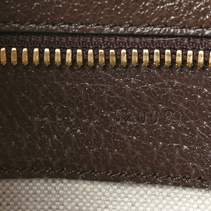 Gucci Monogram Jumbo GG Textured Dollar Calfskin Web Tote Bag Camel Ebony New Acero 7 of 9