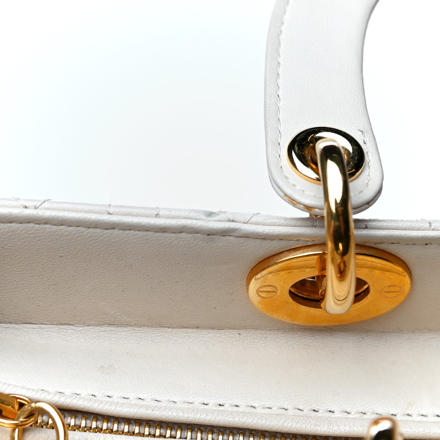 Lambskin Cannage Large Lady Dior Light Beige