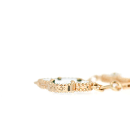 Van Cleef & Arpels 18K Yellow Gold Malachite 5 Motifs Vintage Alhambra Bracelet 3 of 3