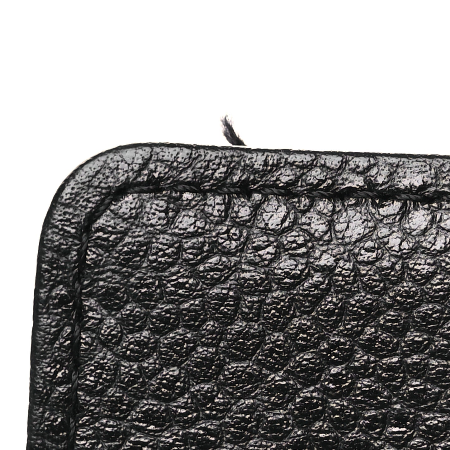 Caviar Quilted Large Gusset Flap Wallet Black