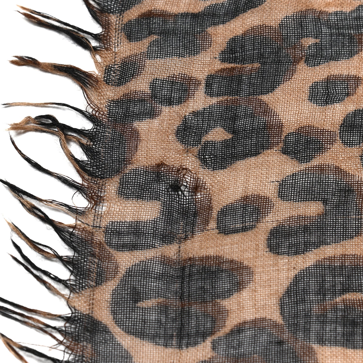 Louis Vuitton Cashmere Silk Leopard Etole Stole Marron 5 of 5