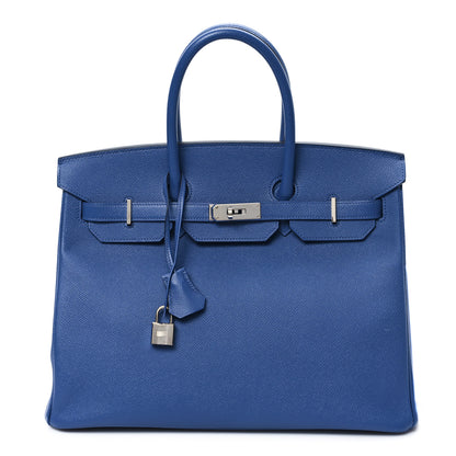 Hermes Epsom Birkin 35 Bleu Agate 1 of 12