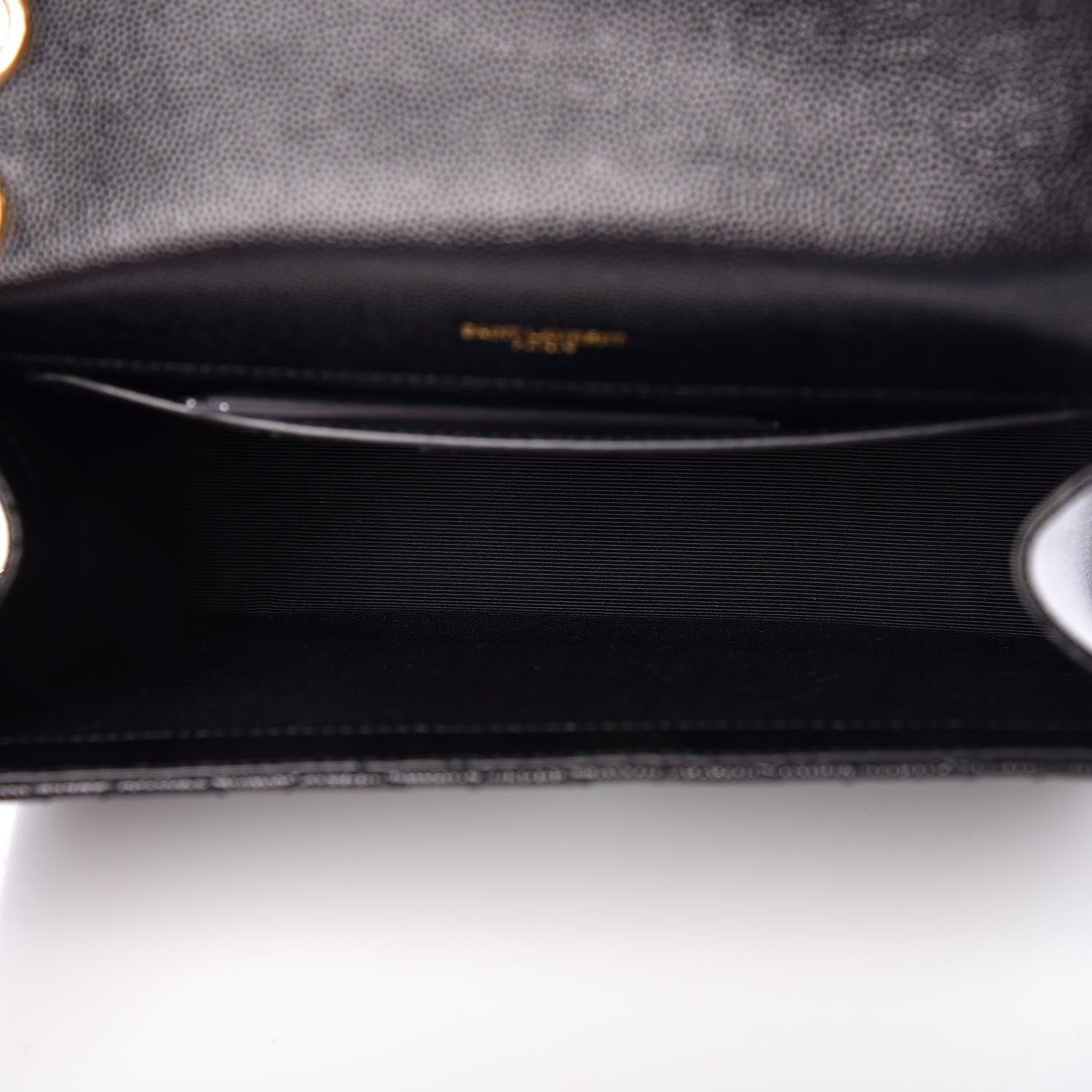 Saint Laurent Grain De Poudre Textured Mixed Matelasse Triquilt Medium Monogram Satchel Black 6 of 7