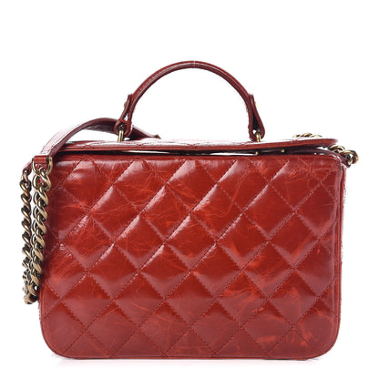 Chanel Glazed Calfskin Quilted Vanity Case Red 1 of 17