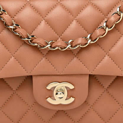 Chanel Lambskin Quilted Medium Double Flap Brown 8 of 13
