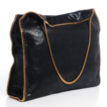 Stella McCartney Faux Leather Shaggy Deer Big Falabella Tote Black 3 of 9