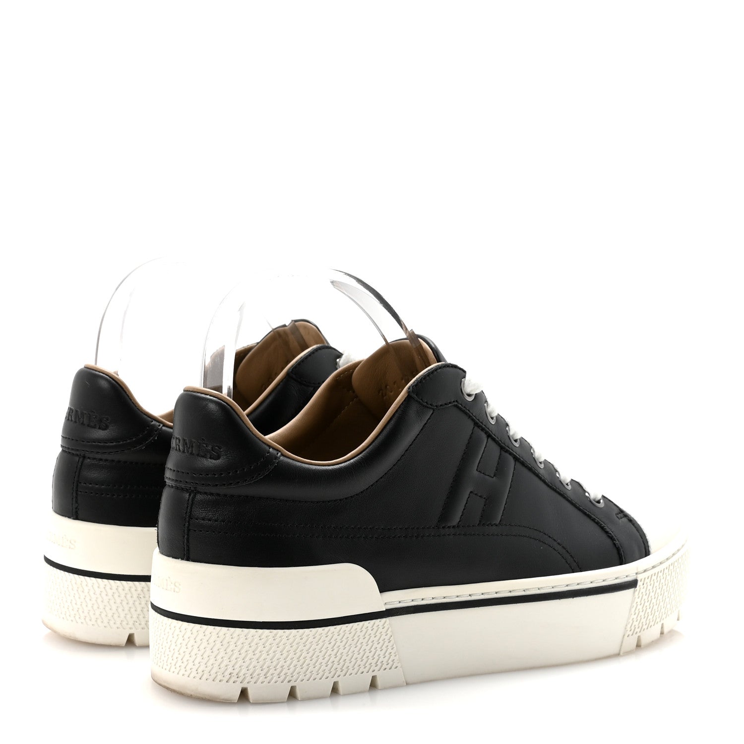 Hermes Calfskin Womens Voltage Sneakers 38 Black 5 of 9
