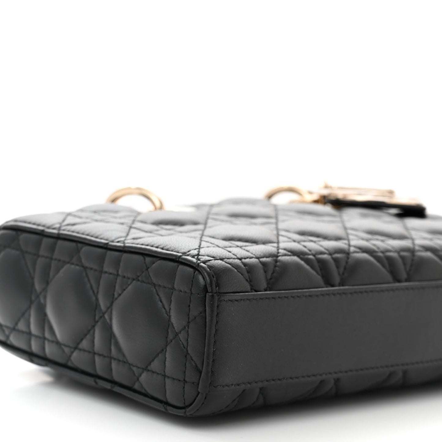 Lambskin Cannage Medium Lady D-Joy Black