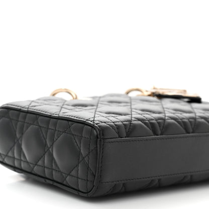 Christian Dior Lambskin Cannage Medium Lady D-Joy Black 8 of 9