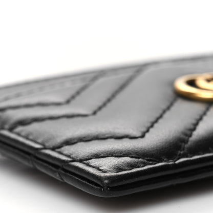 Gucci Calfskin Matelasse GG Marmont Card Holder Black 8 of 9