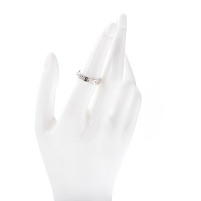 Cartier 18K White Gold 3.5mm LOVE Wedding Band Ring 54 6.75 2 of 4