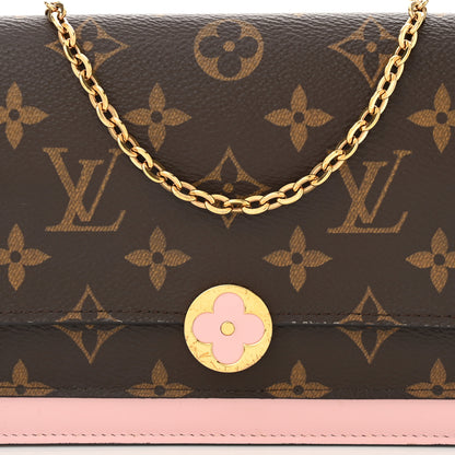 Louis Vuitton Monogram Flore Chain Wallet Rose Ballerine 7 of 9