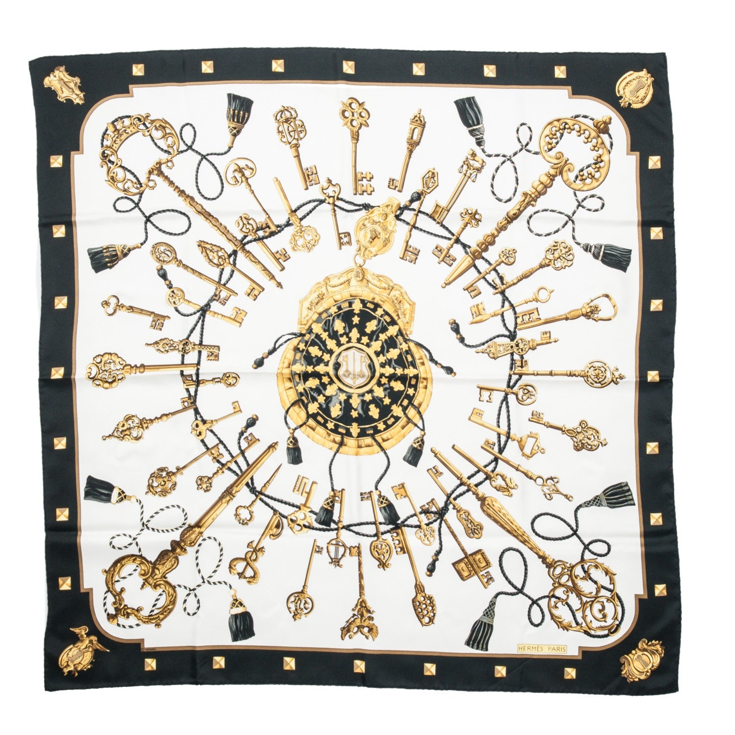 Hermes Silk Keys Les Cles Scarf 90 1 of 5