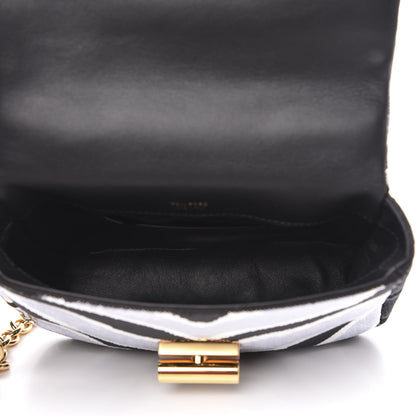 Tom Ford Sequin Zebra Print Natalia Large Bag Black Silver 5 of 8