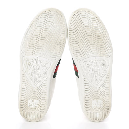 Gucci Calfskin Web Heart Embroidered Womens Ace Sneakers 37 White 12 of 16