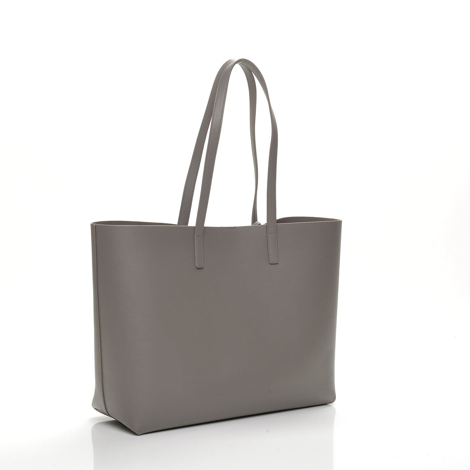 Saint Laurent Calfskin Large Shopping Tote Fog 4 of 7