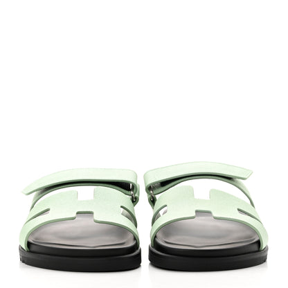 Hermes Epsom Womens Chypre Sandals 40.5 Vert Jade 2 of 7