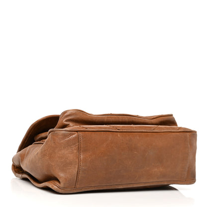 Saint Laurent Crinkled Calfskin Matelasse Monogram Medium Niki Chain Satchel Brown 3 of 14