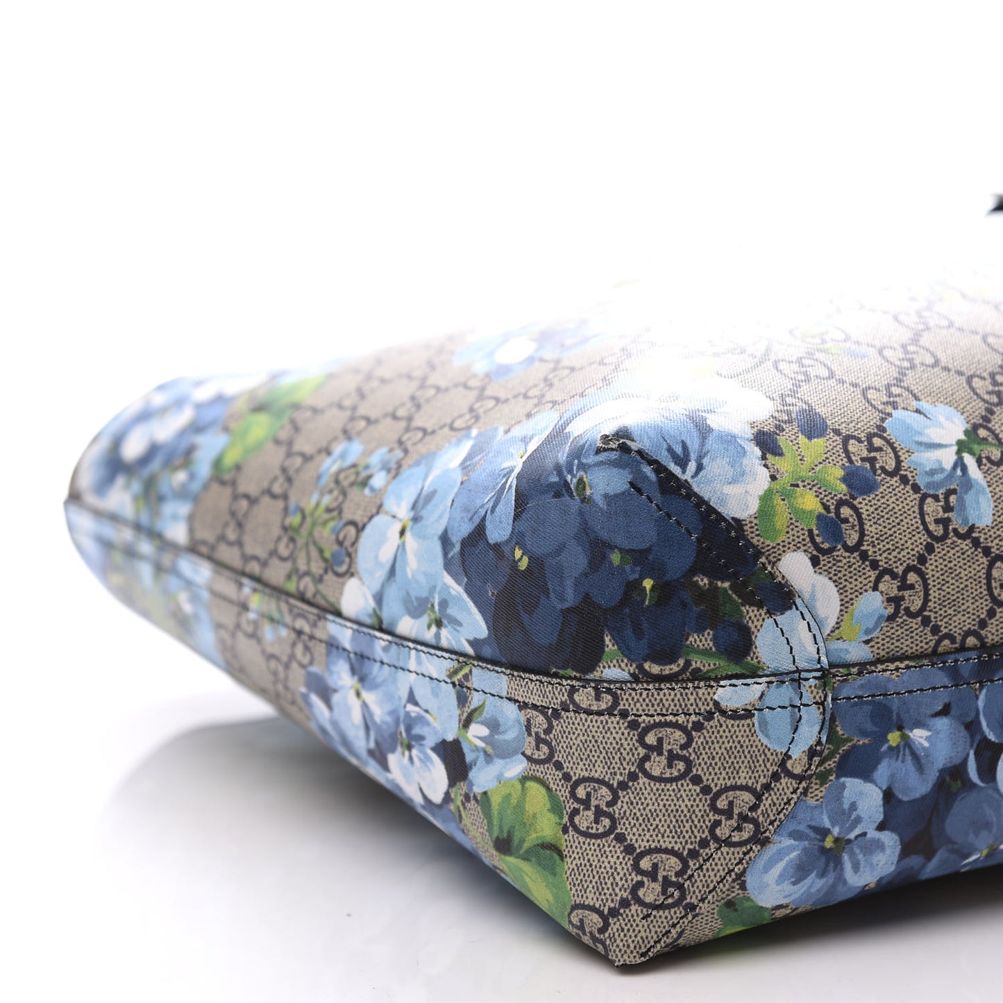 GG Supreme Monogram Blooms Medium Reversible Tote Beige Blue Navy