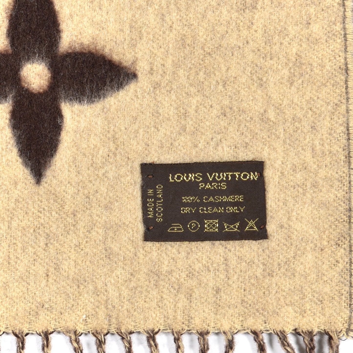Cashmere Monogram Reykjavik Scarf Brown