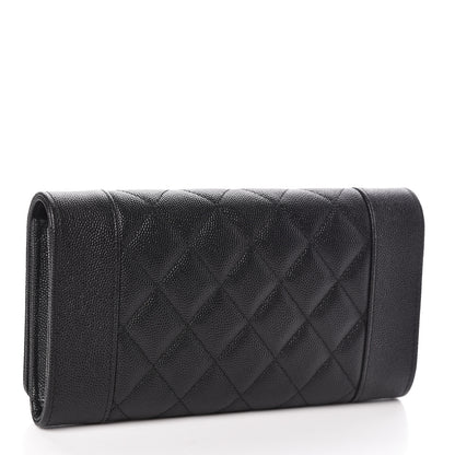 Chanel Caviar Quilted Mademoiselle Vintage Flap Wallet Black 3 of 9