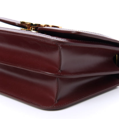 Burberry Calfskin Monogram Embossed Small TB Chain Bag Oxblood 8 of 10