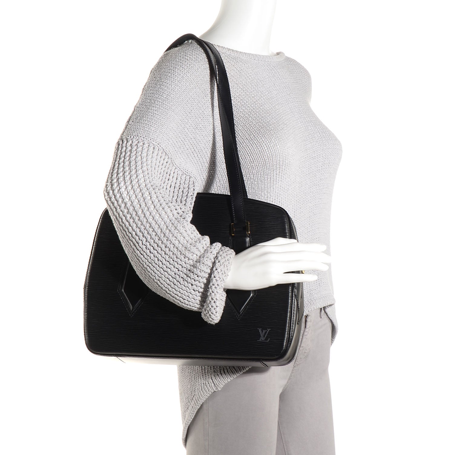 Louis Vuitton Epi Voltaire Black 2 of 7