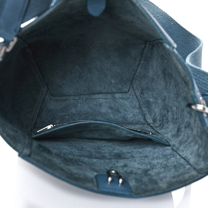 Celine Soft Grained Calfskin Small Sangle Bucket Bag Blue 5 of 9