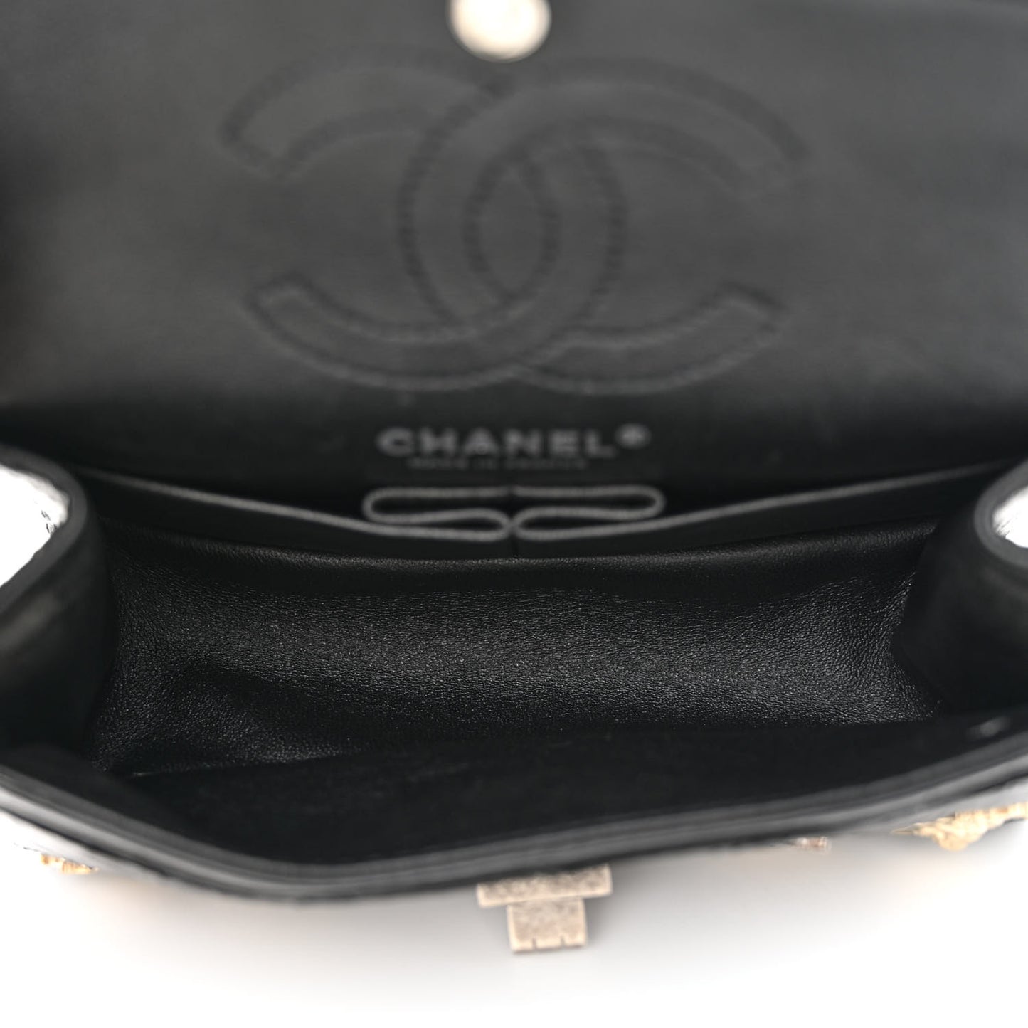 Aged Calfskin Lucky Charms 2.55 Reissue 224 Flap Black