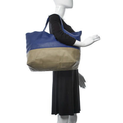 Celine Lambskin Horizontal Bi-Color Cabas Blue 2 of 14