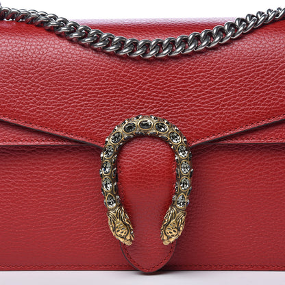 Gucci Dollar Calfskin Swarovski Crystal Small Dionysus Shoulder Bag Hibiscus Red 10 of 10