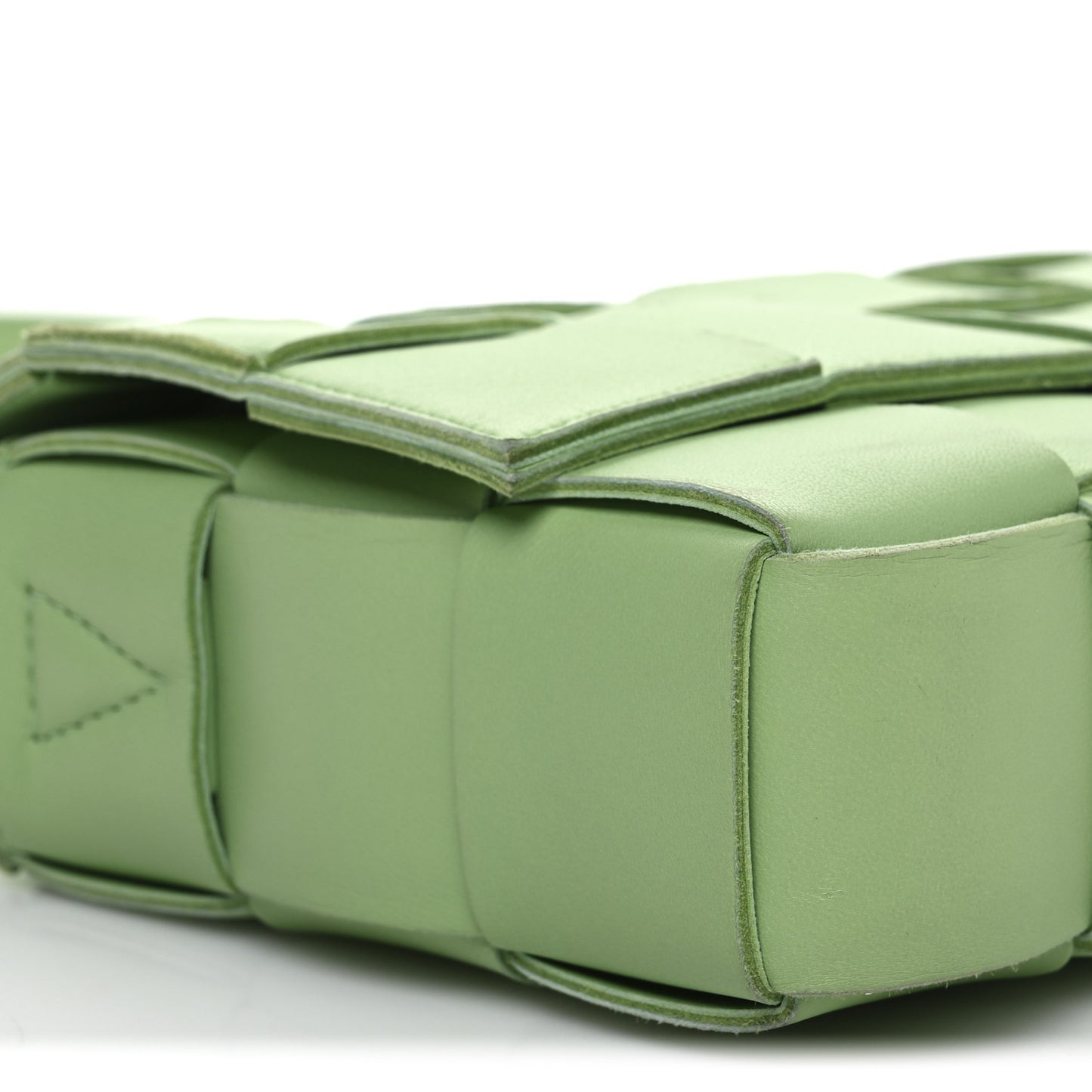 Nappa Maxi Intreccio Cassette Bag Pistachio