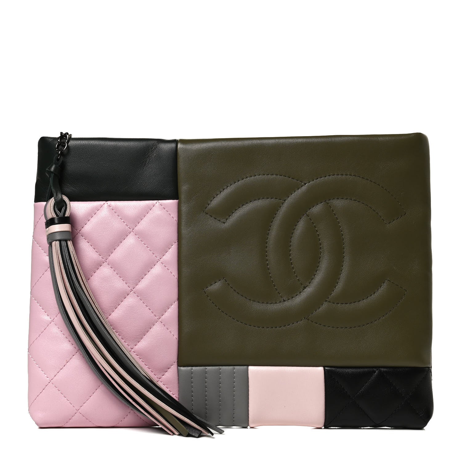Chanel Lambskin Patchwork Large Cosmetic Case Multicolor 1 of 20