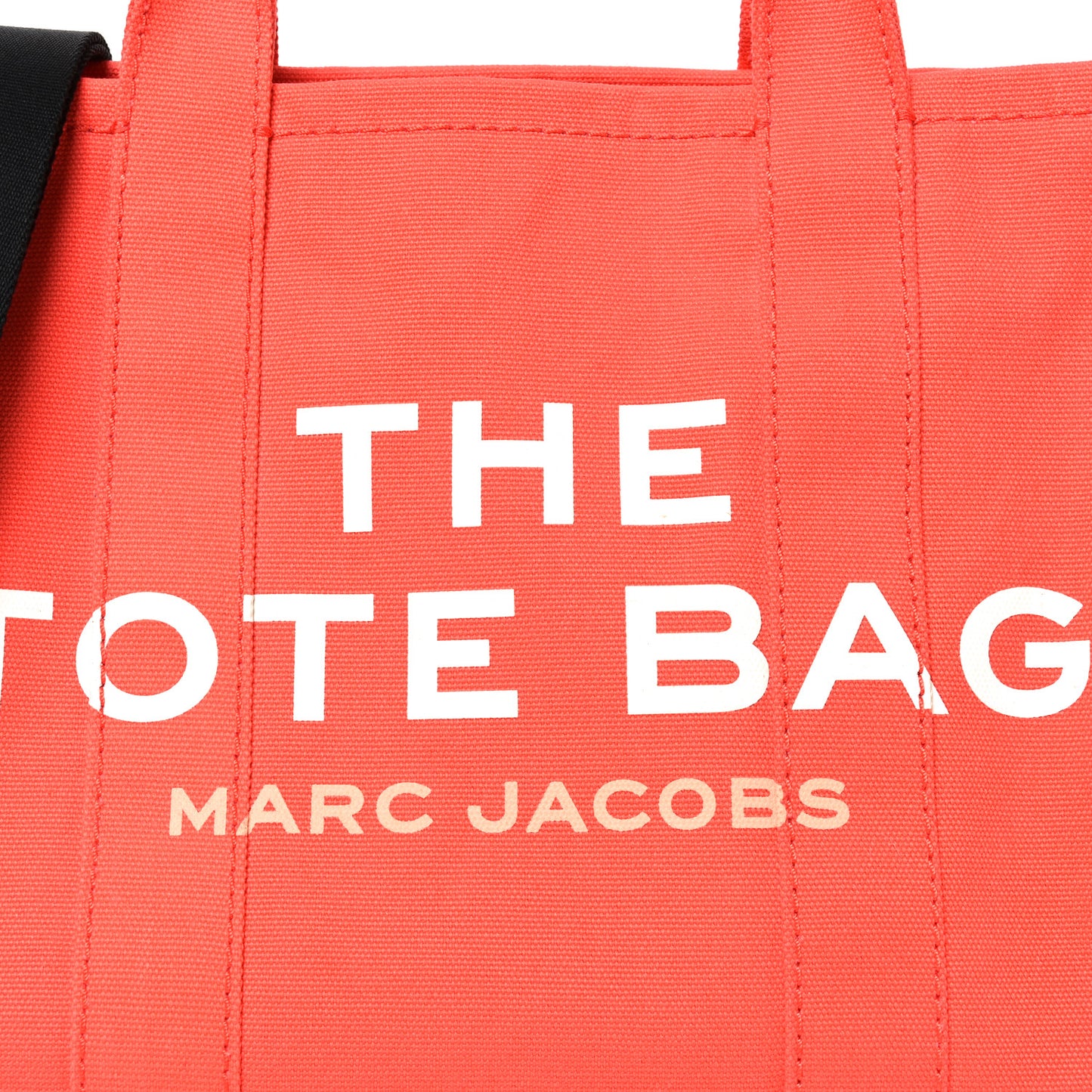 Cotton Canvas Medium The Traveler Tote Bag Electric Orange