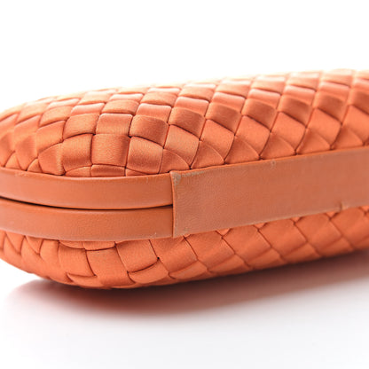 Bottega Veneta Satin Intreccio Knot Clutch Orange 10 of 11