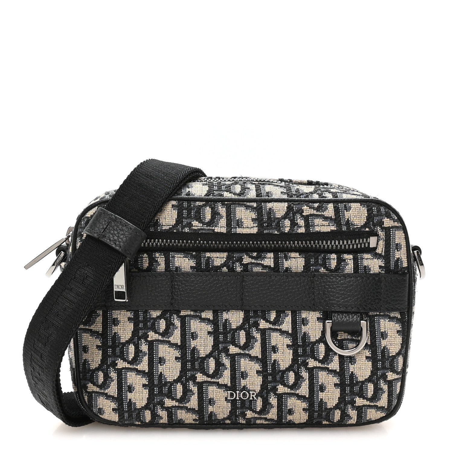 Christian Dior HOMME Oblique Mini Safari Messenger Navy Blue 1 of 10
