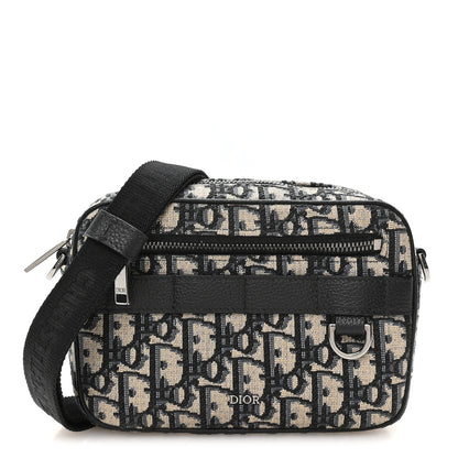 Christian Dior HOMME Oblique Mini Safari Messenger Navy Blue 1 of 10