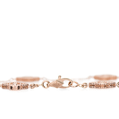 Van Cleef & Arpels 18K Rose Gold 6 Motifs Sweet Alhambra Bracelet 4 of 4