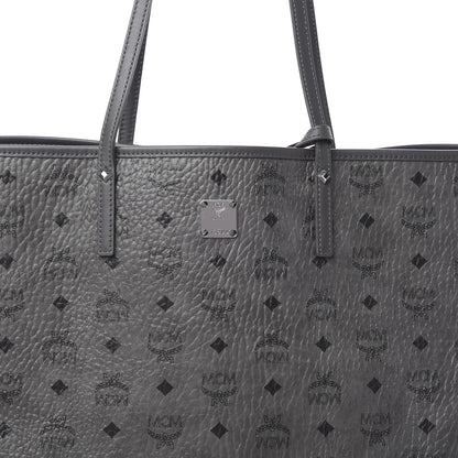 MCM Visetos Medium Liz Reversible Shopper Tote Phantom Grey 10 of 12