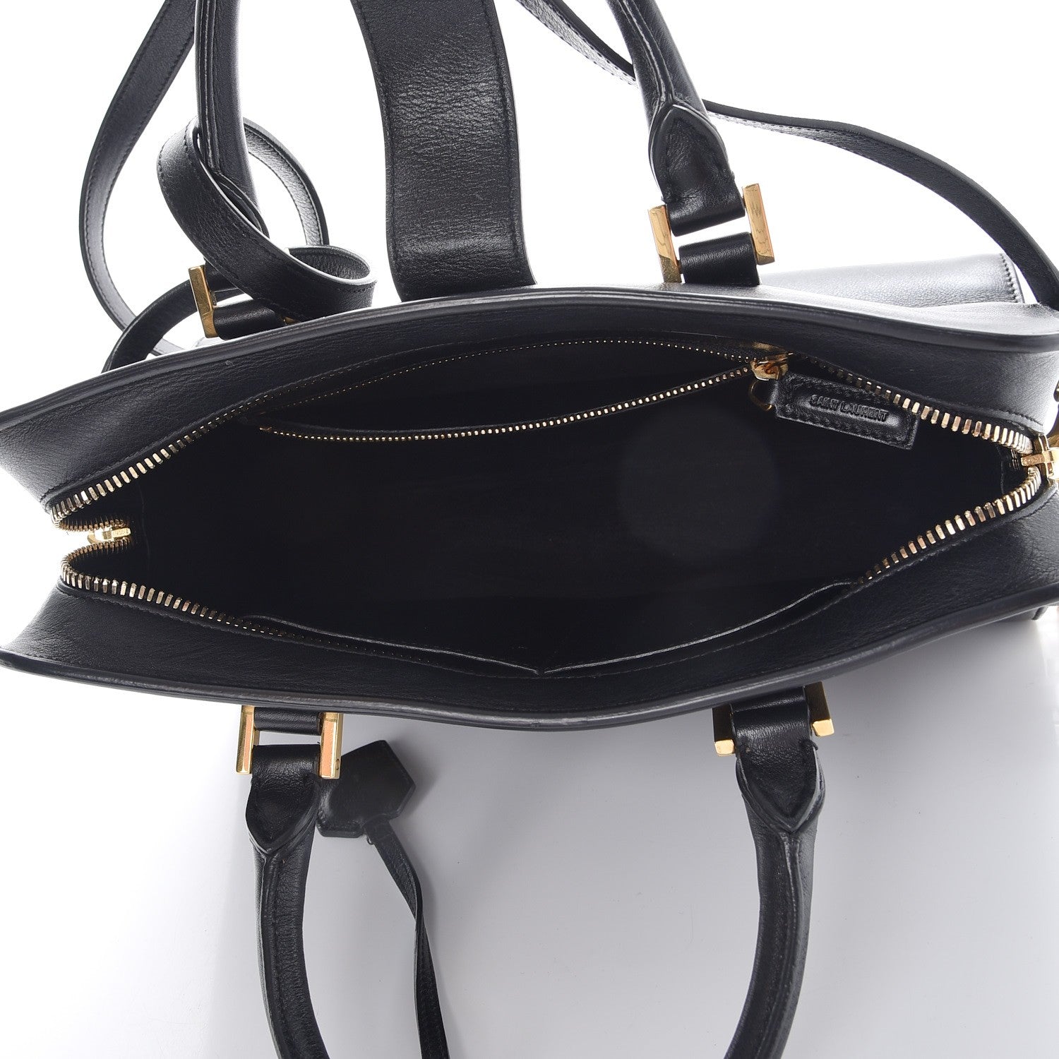 Saint Laurent Smooth Calfskin Small Cabas Monogram Black 5 of 11