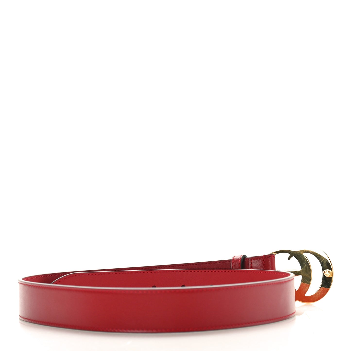Plutone Calfskin Double G 30mm Belt 75 30 Rosso