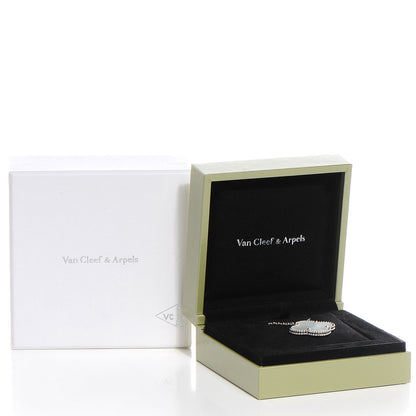 Van Cleef & Arpels 18K White Gold Mother of Pearl Magic Alhambra Pendant Necklace 3 of 6