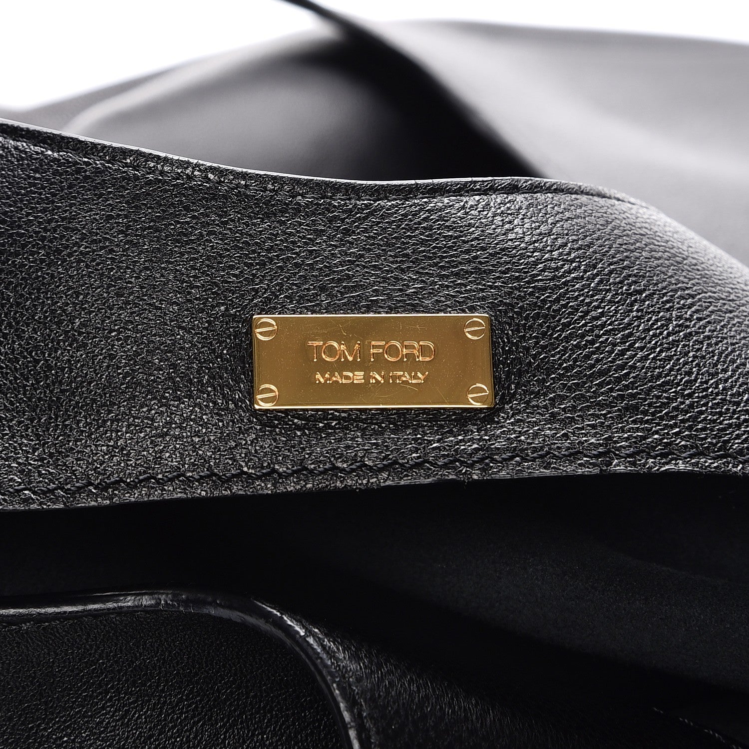 Tom Ford Ramskin Large Alix Padlock Zip Shoulder Bag Black 6 of 7