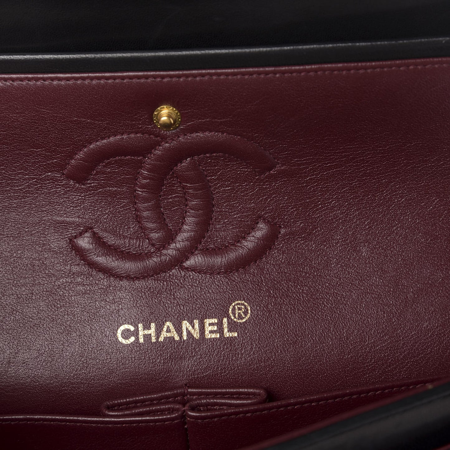 Lambskin Quilted Small Double Flap Black