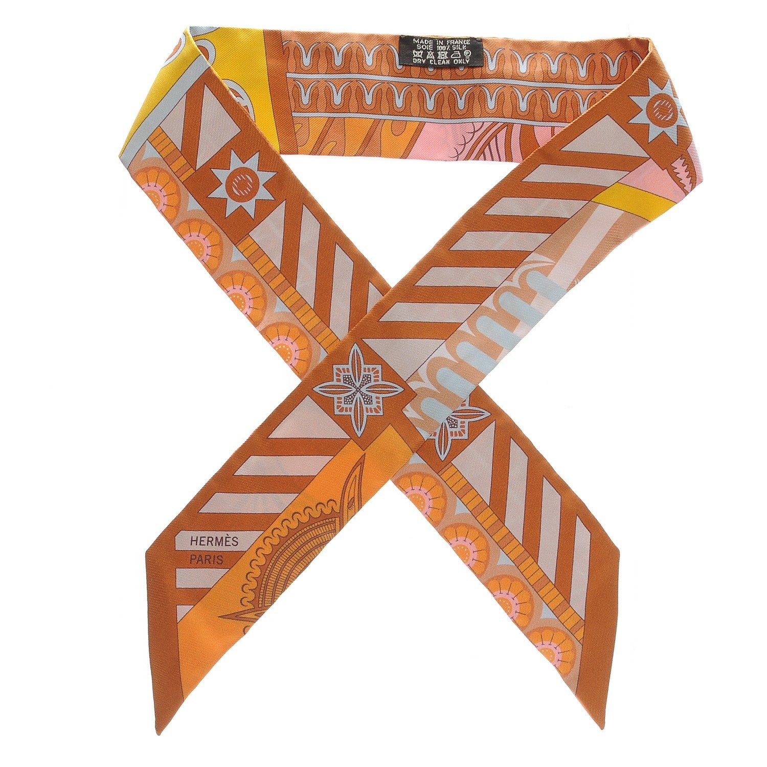 Hermes Silk Geometrie Cretoise Silk Twilly 1 of 5