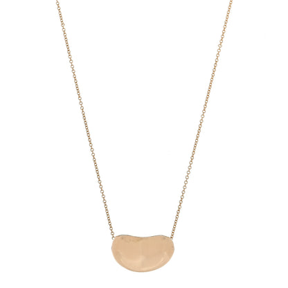 Tiffany 18K Yellow Gold 20mm Elsa Peretti Bean Pendant Necklace 2 of 14