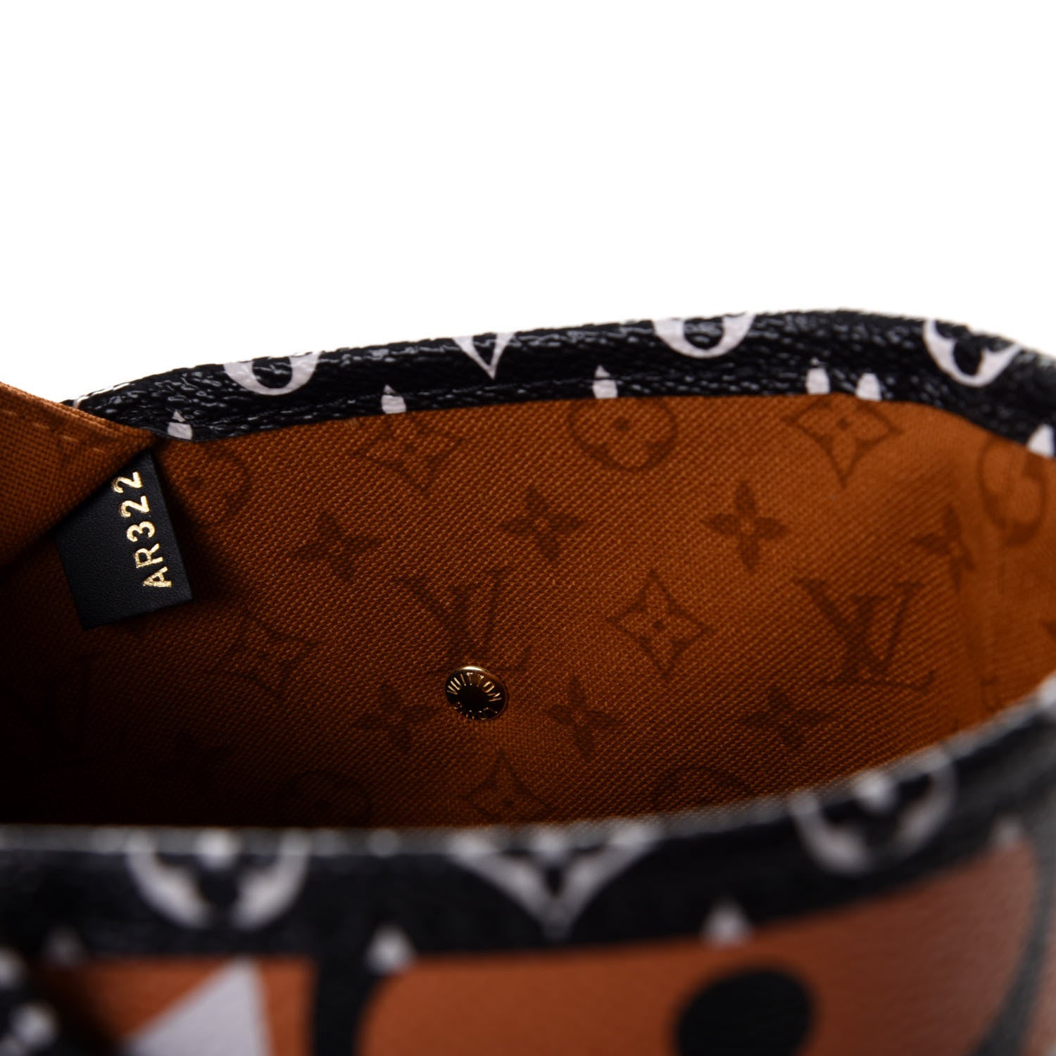 Louis Vuitton Monogram Giant Crafty Neverfull MM Creme Caramel 8 of 9