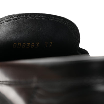 Fendi Vitello Abrasivato Fendigraphy 50mm Loafers 37 Black 9 of 10