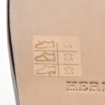 Hermes Calfskin Mens Izmir Sandals 45 Black 7 of 8