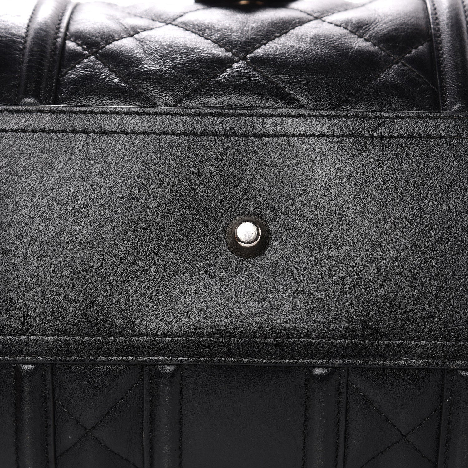 Burberry Calfskin Quilted Manor Satchel Black 11 of 18
